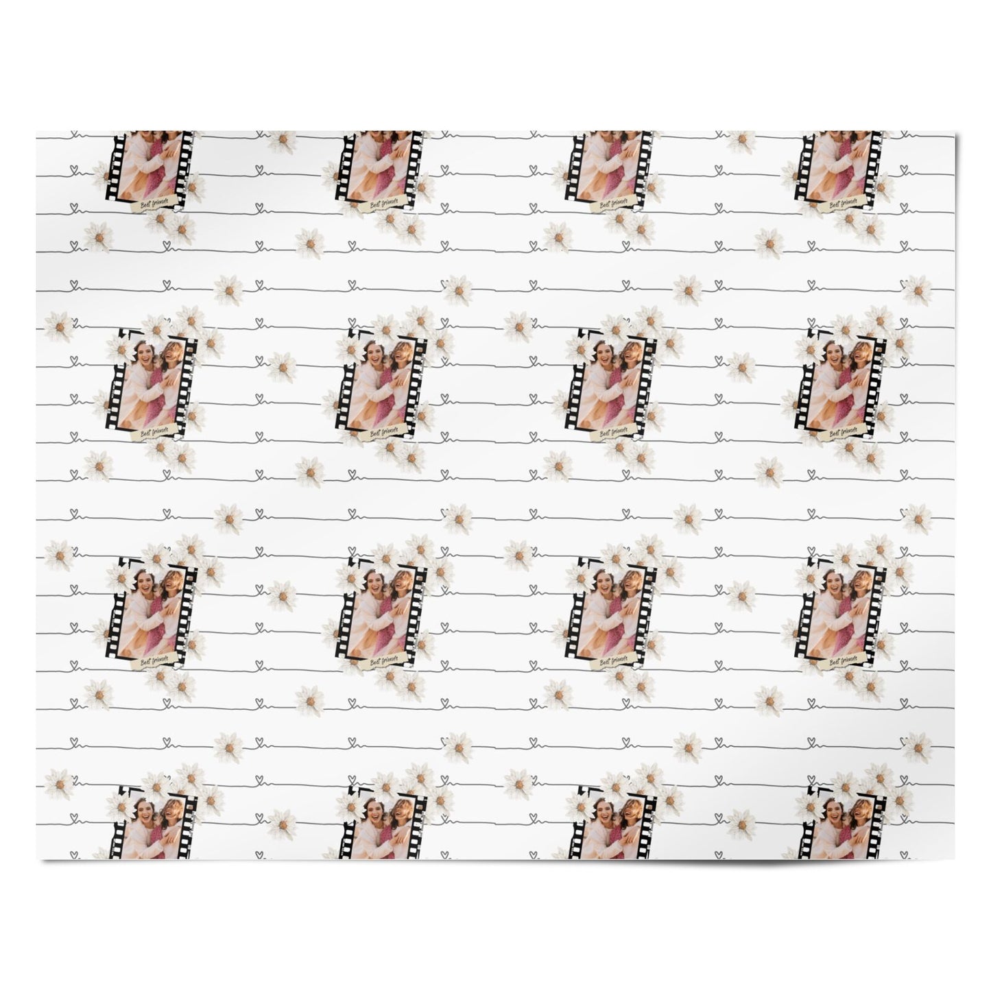 Best Friend Photo Personalised Wrapping Paper Alternative