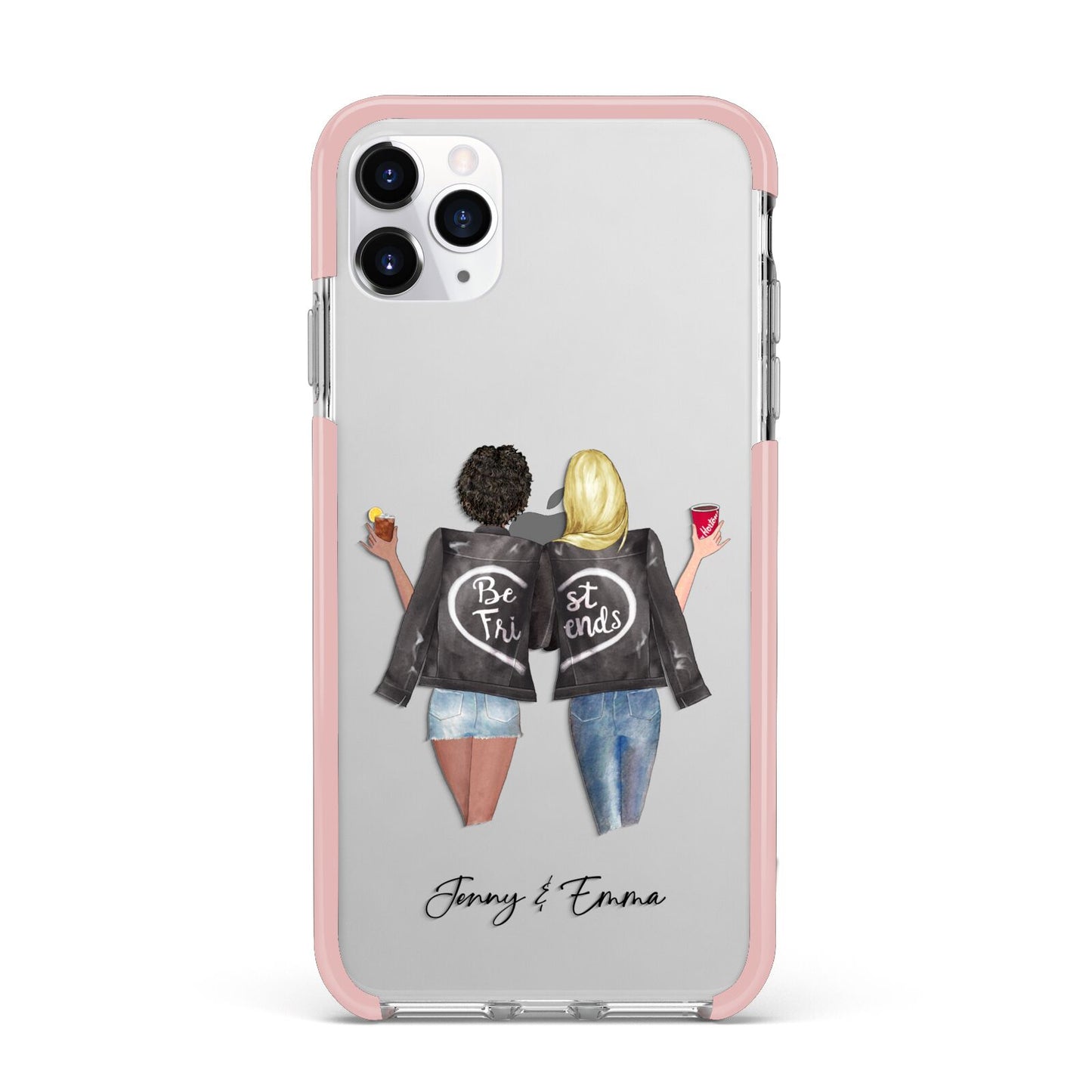 Best Friends iPhone 11 Pro Max Impact Pink Edge Case