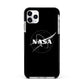Black NASA Meatball Apple iPhone 11 Pro Max in Silver with Black Impact Case
