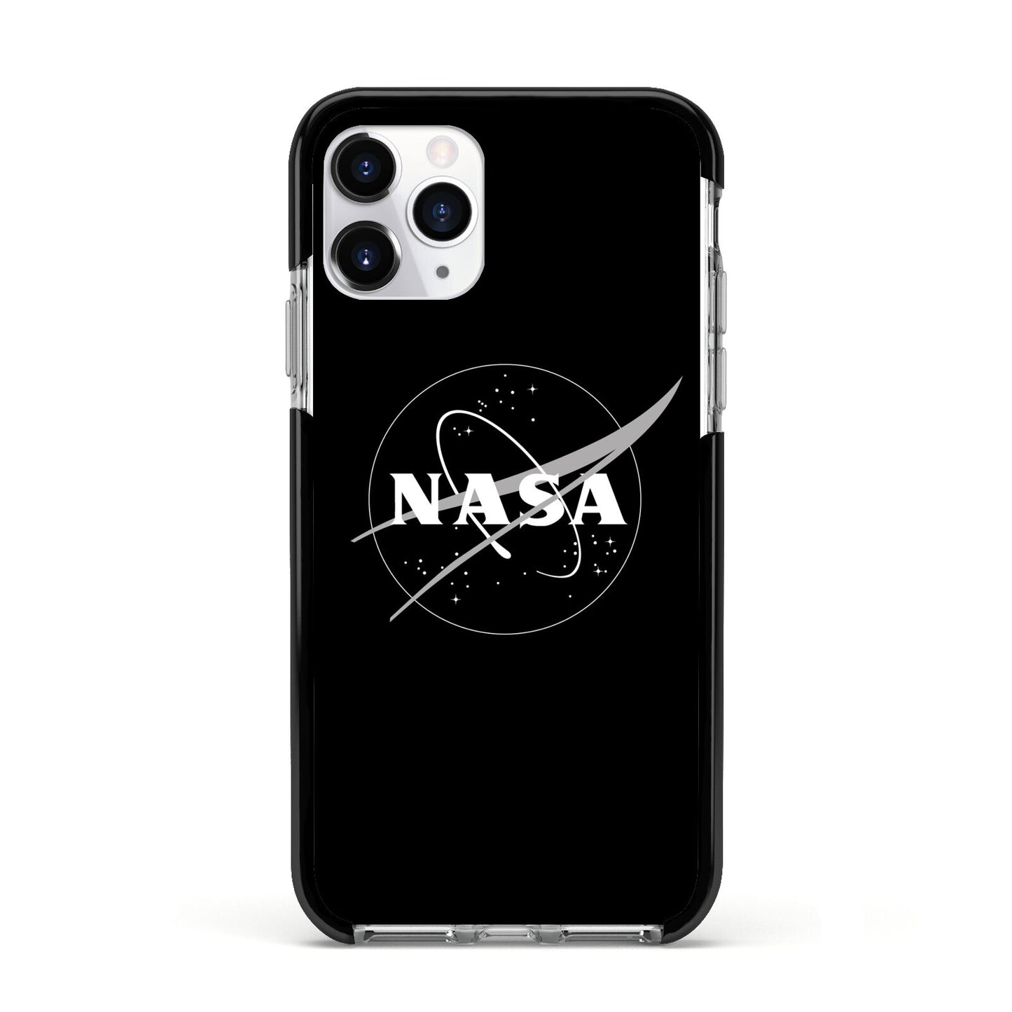 Black NASA Meatball Apple iPhone 11 Pro in Silver with Black Impact Case