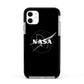 Black NASA Meatball Apple iPhone 11 in White with Black Impact Case