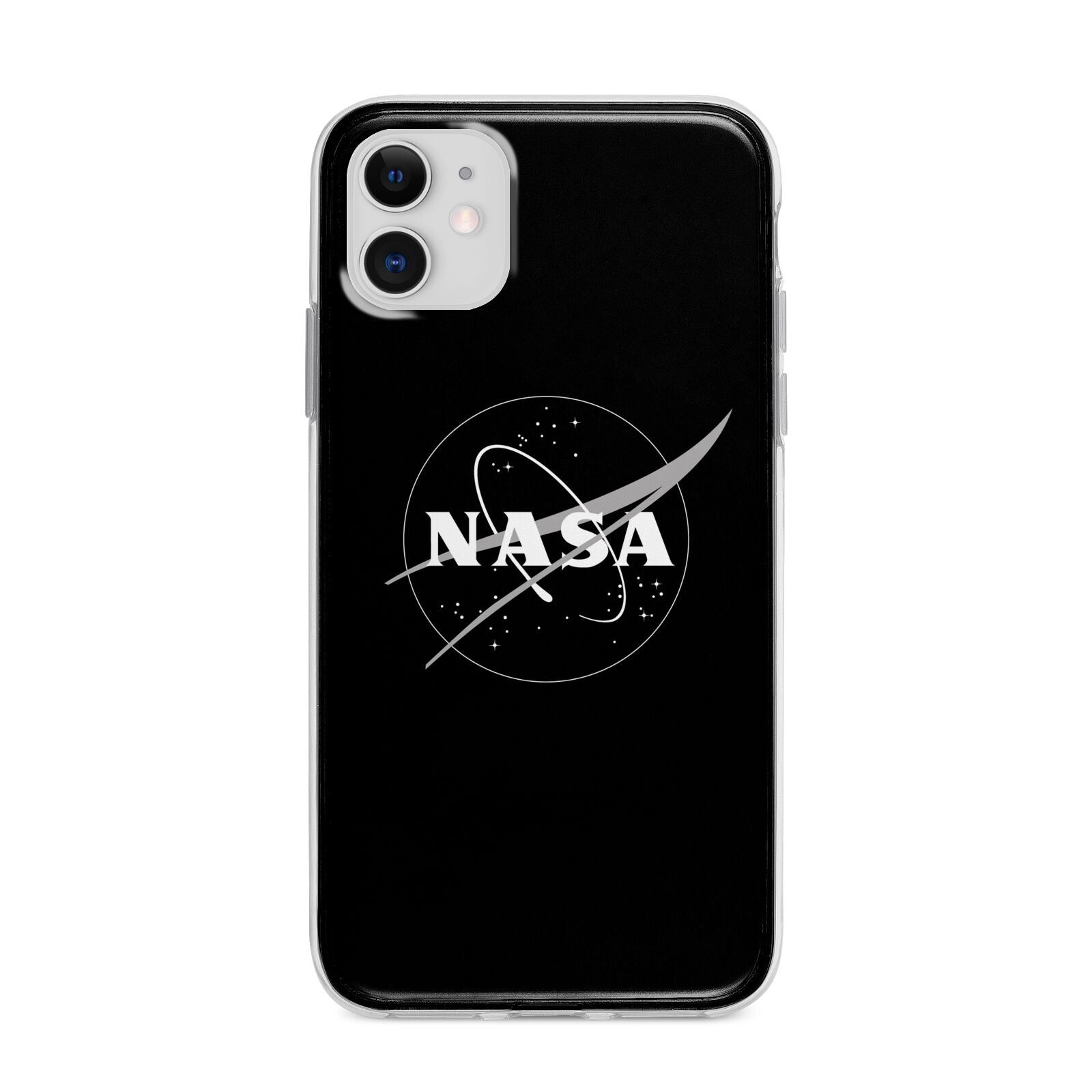 Black NASA Meatball Apple iPhone 11 in White with Bumper Case