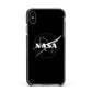 Black NASA Meatball Apple iPhone Xs Max Impact Case Black Edge on Black Phone