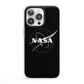 Black NASA Meatball iPhone 13 Pro Clear Bumper Case