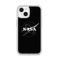 Black NASA Meatball iPhone 14 Clear Tough Case Starlight