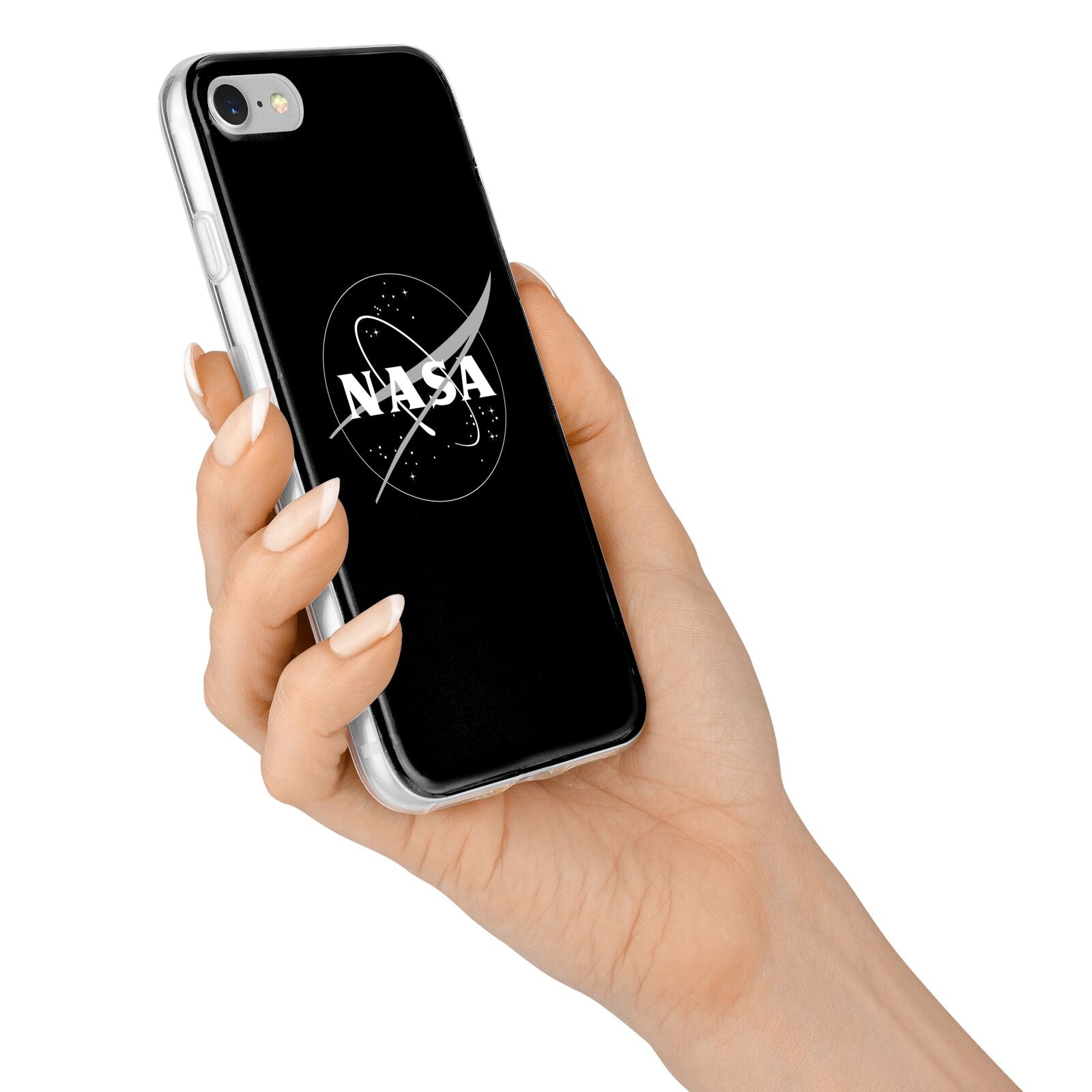 Black NASA Meatball iPhone 7 Bumper Case on Silver iPhone Alternative Image