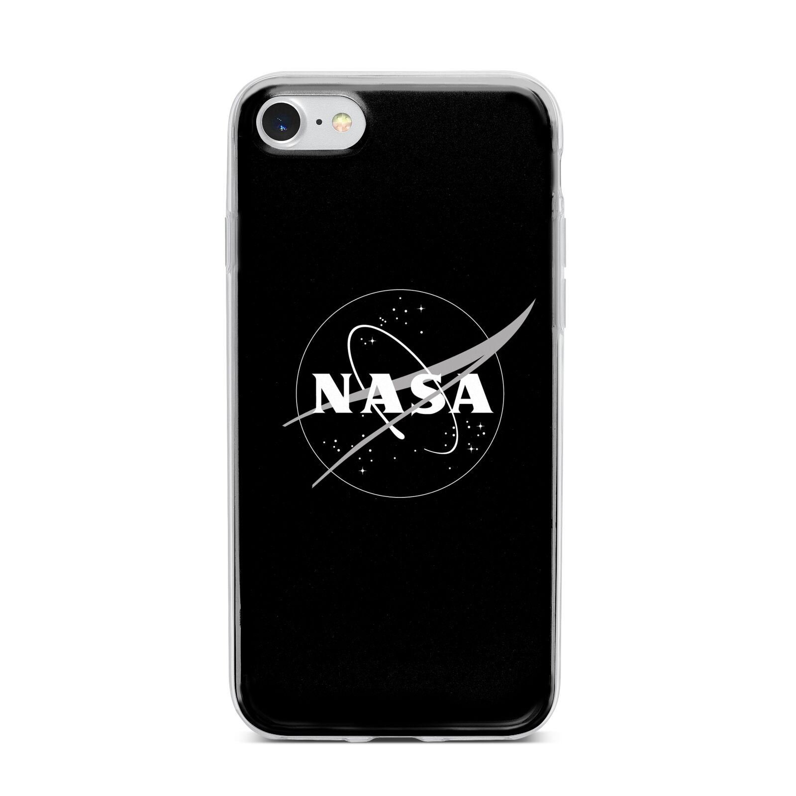 Black NASA Meatball iPhone 7 Bumper Case on Silver iPhone