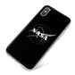 Black NASA Meatball iPhone X Bumper Case on Silver iPhone