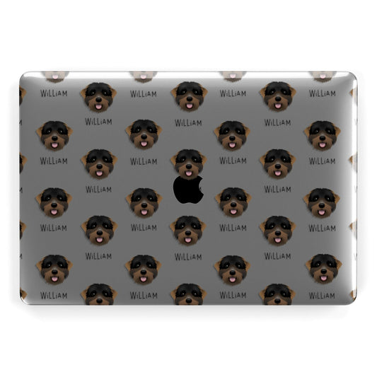 Black Russian Terrier Icon with Name Apple MacBook Case