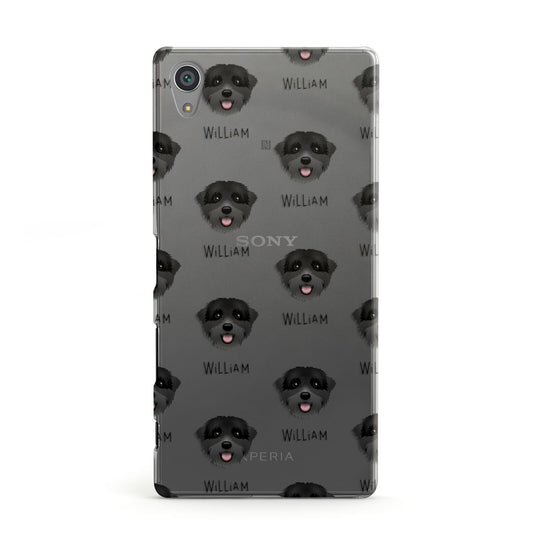 Black Russian Terrier Icon with Name Sony Xperia Case