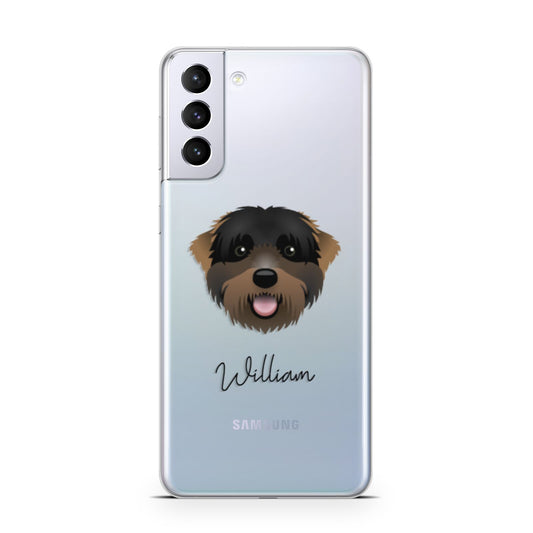Black Russian Terrier Personalised Samsung S21 Plus Phone Case