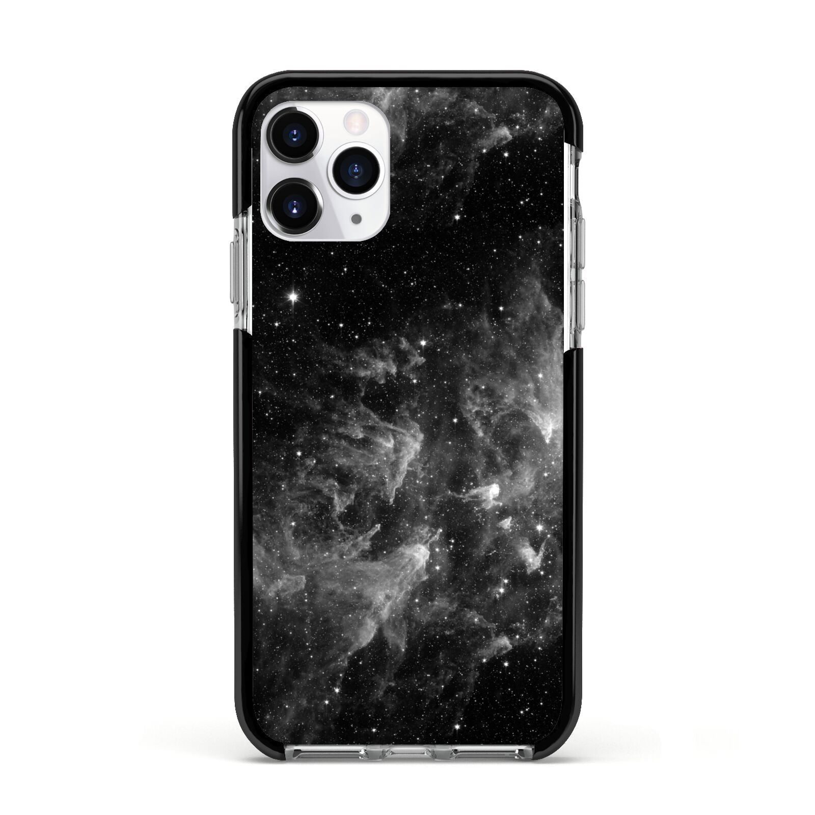 Black Space Apple iPhone 11 Pro in Silver with Black Impact Case