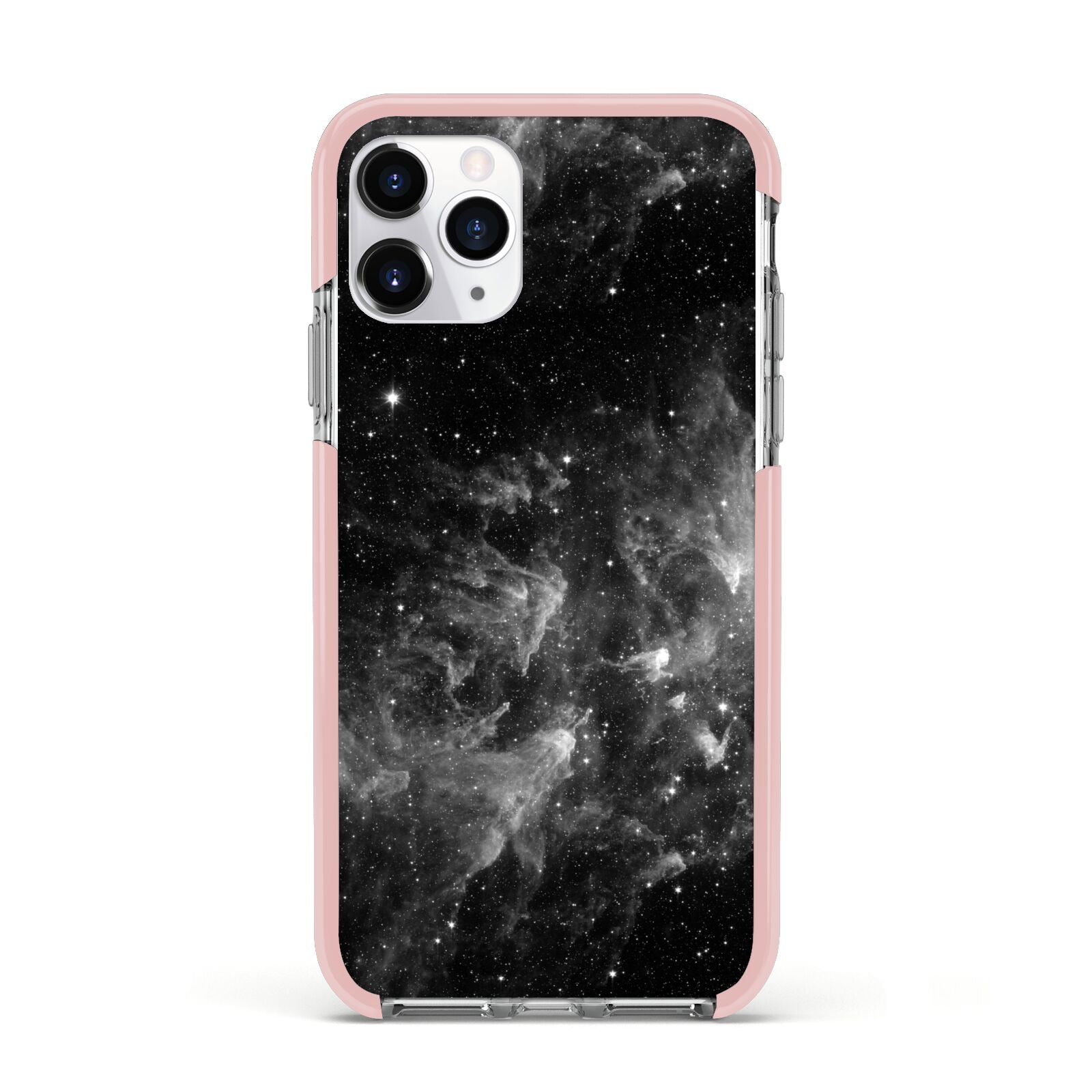 Black Space Apple iPhone 11 Pro in Silver with Pink Impact Case
