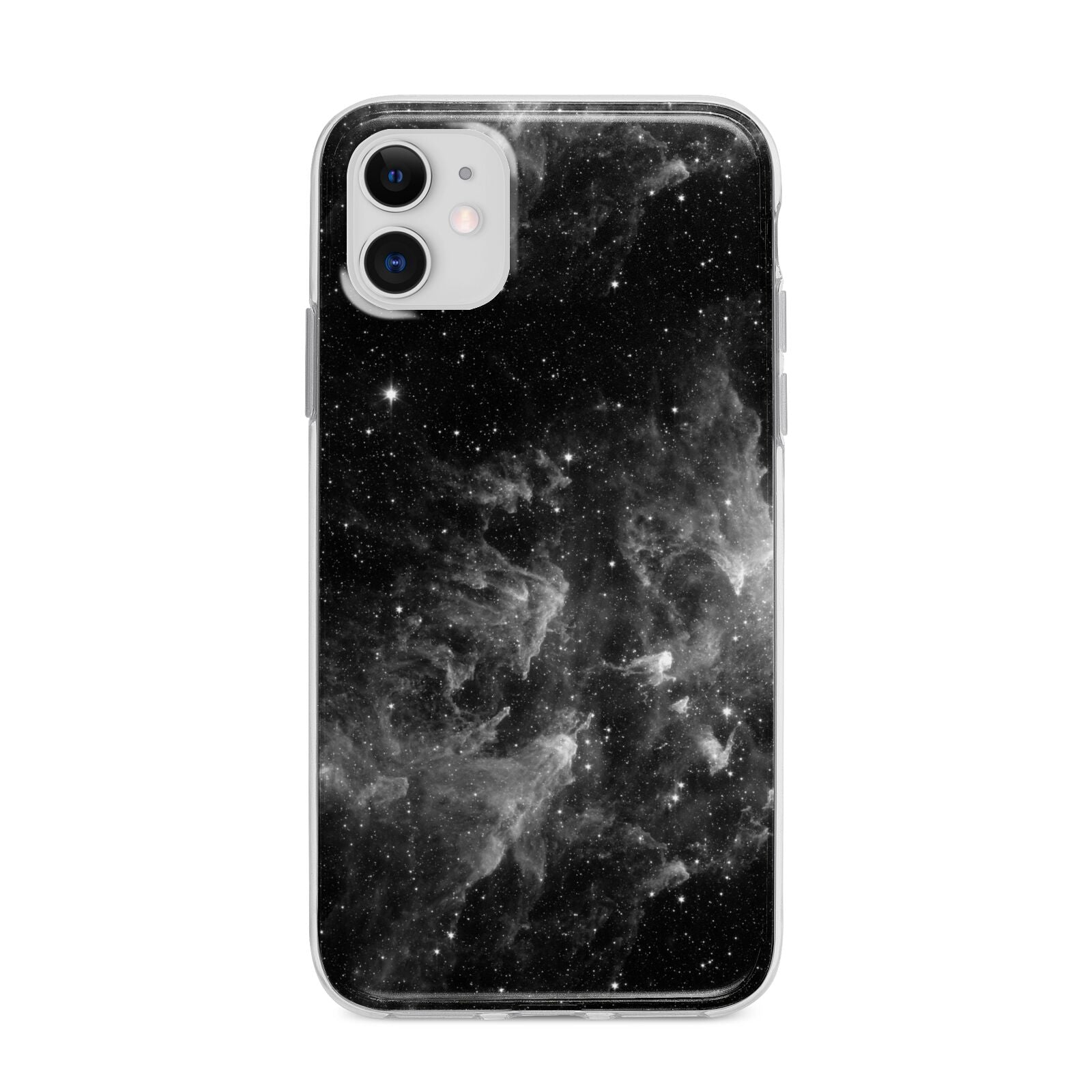 Black Space Apple iPhone 11 in White with Bumper Case