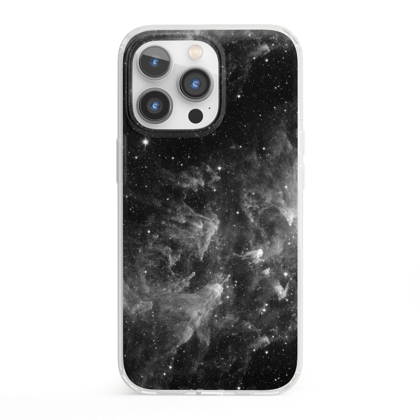 Black Space iPhone 13 Pro Clear Bumper Case
