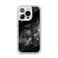 Black Space iPhone 14 Pro Glitter Tough Case Silver