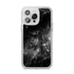 Black Space iPhone 14 Pro Max Clear Tough Case Silver