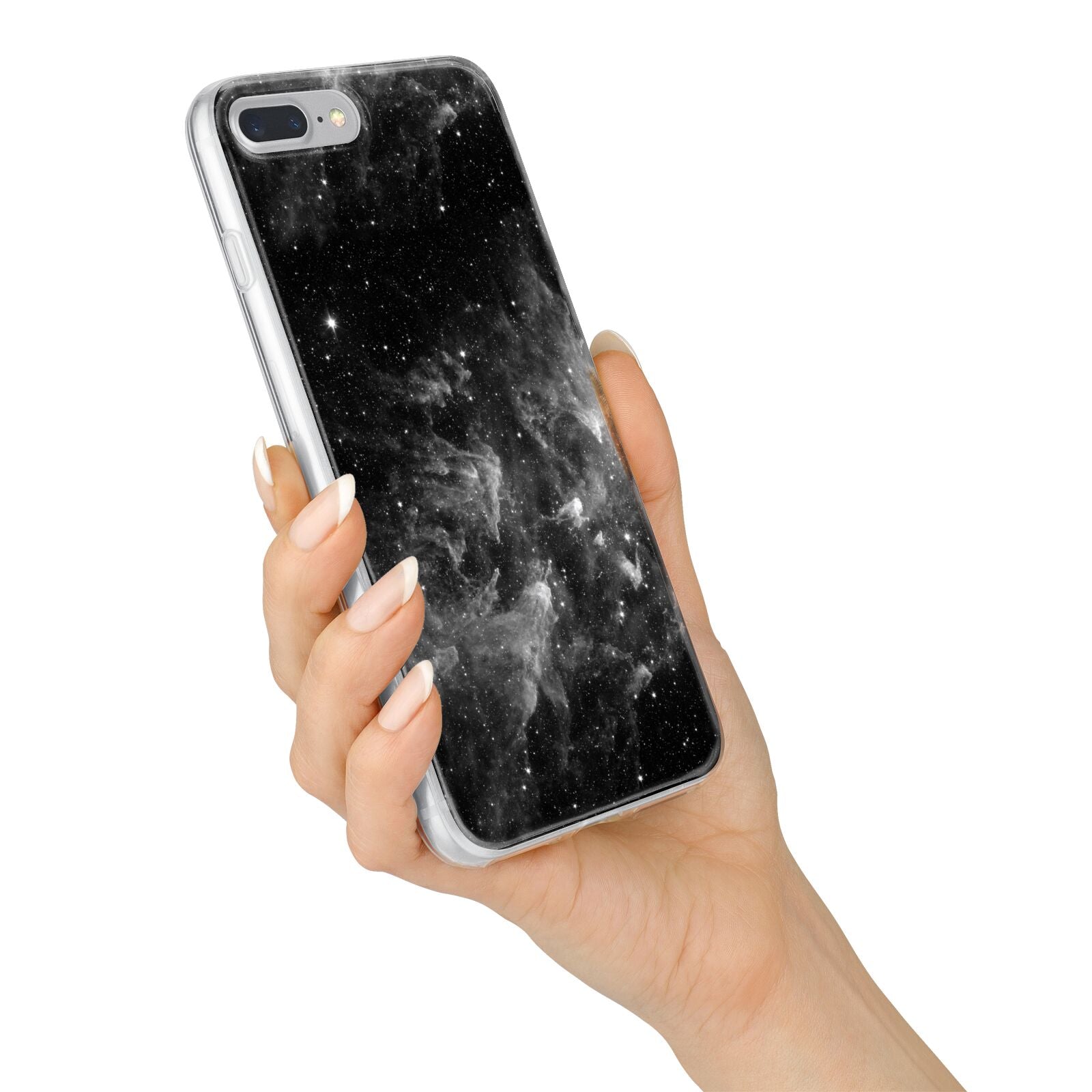 Black Space iPhone 7 Plus Bumper Case on Silver iPhone Alternative Image