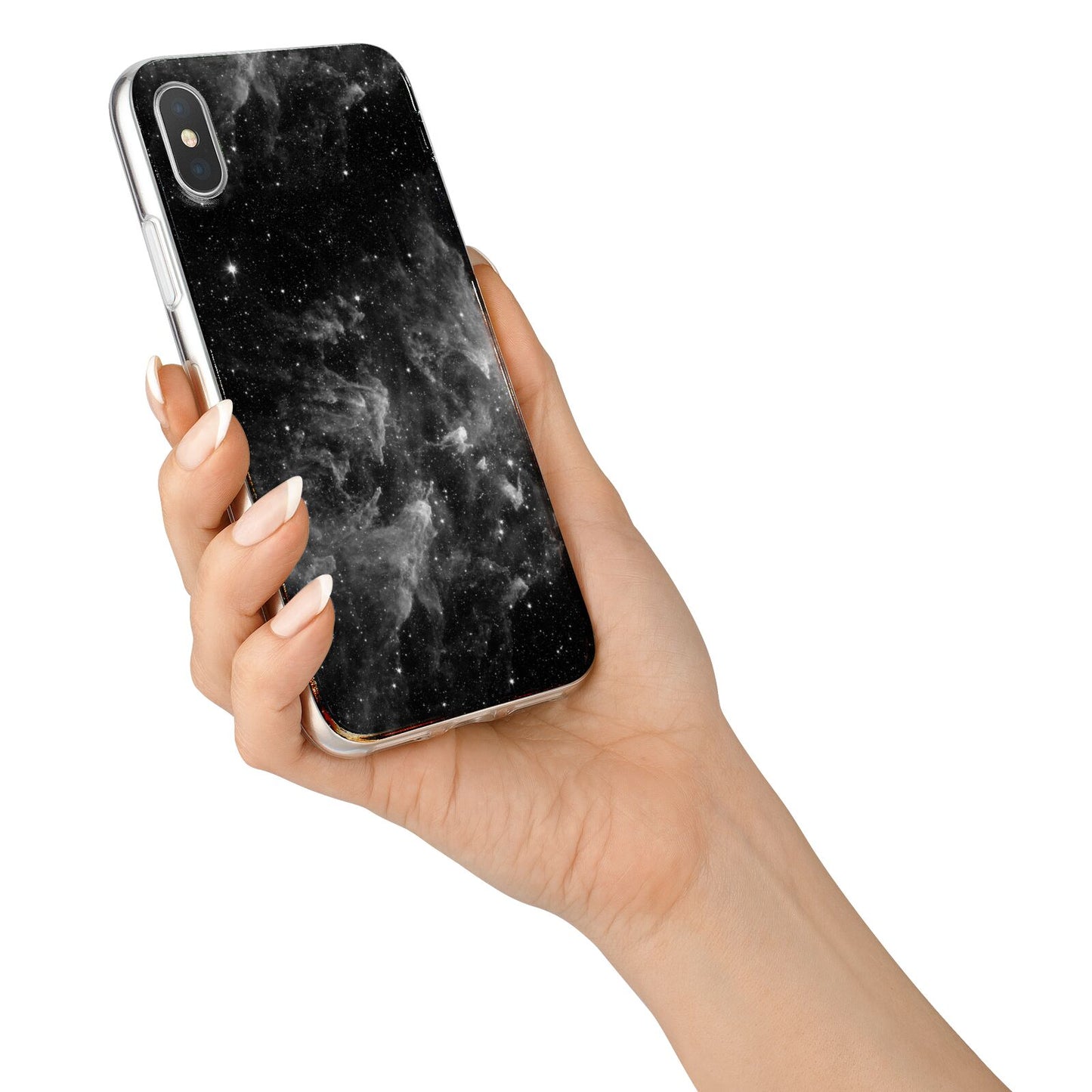 Black Space iPhone X Bumper Case on Silver iPhone Alternative Image 2