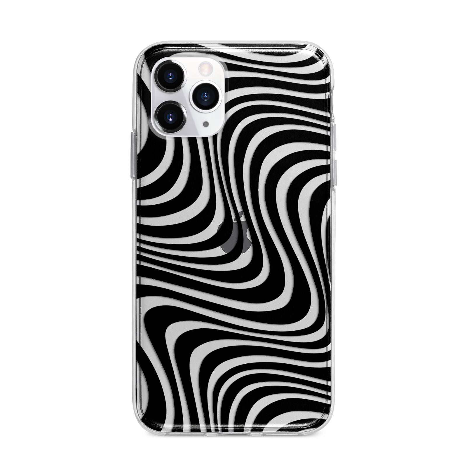 Black Wave Apple iPhone 11 Pro in Silver with Bumper Case
