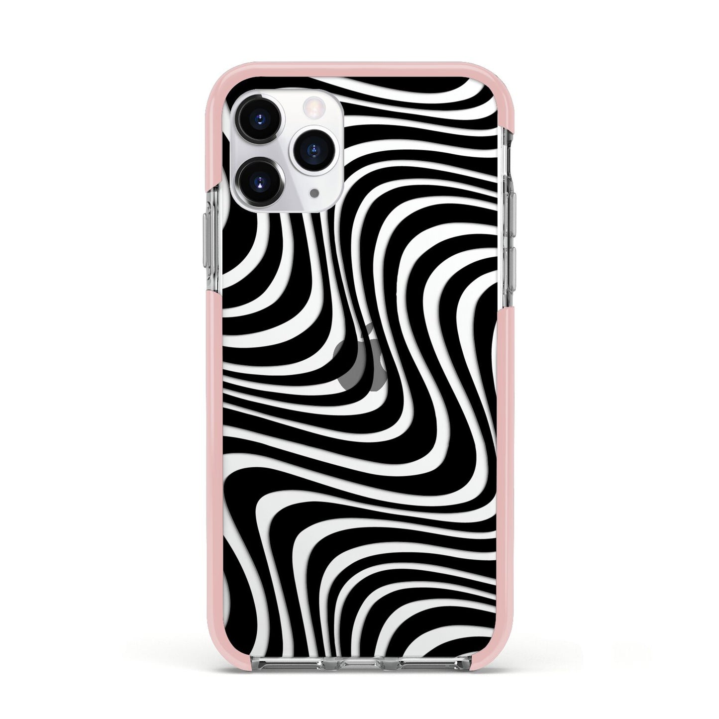 Black Wave Apple iPhone 11 Pro in Silver with Pink Impact Case