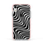 Black Wave Apple iPhone XR Impact Case Pink Edge on Silver Phone