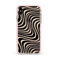 Black Wave Apple iPhone Xs Max Impact Case Pink Edge on Gold Phone