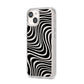 Black Wave iPhone 14 Clear Tough Case Starlight Angled Image