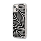 Black Wave iPhone 14 Plus Clear Tough Case Starlight Angled Image