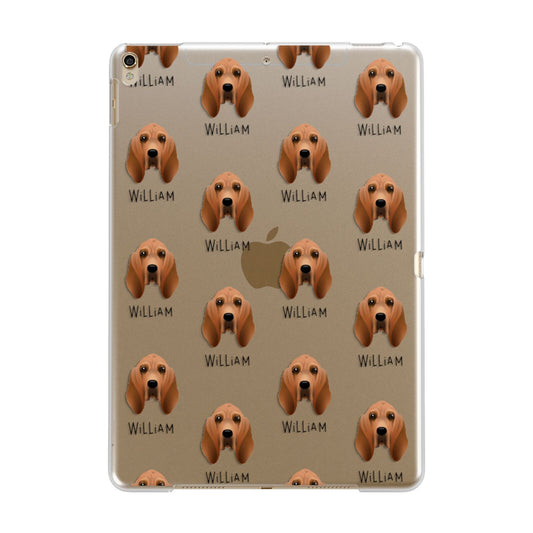 Bloodhound Icon with Name Apple iPad Gold Case