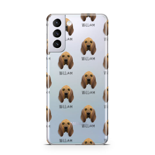Bloodhound Icon with Name Samsung S21 Plus Phone Case