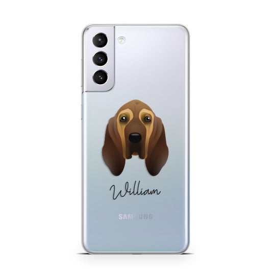 Bloodhound Personalised Samsung S21 Plus Phone Case