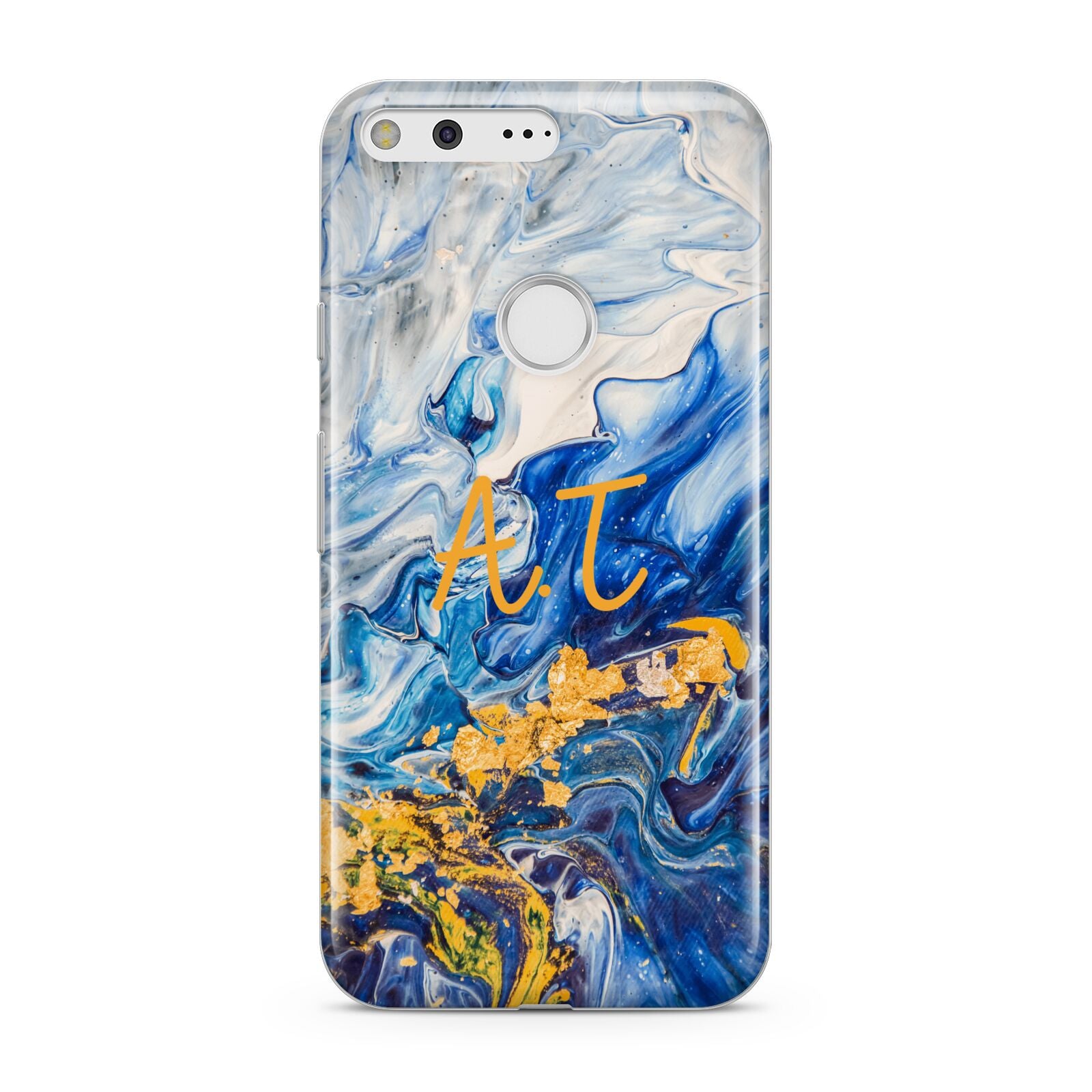 Blue And Gold Marble Google Case – Dyefor