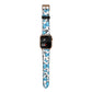 Blue Butterfly Apple Watch Strap Size 38mm with Gold Hardware