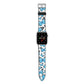 Blue Butterfly Apple Watch Strap with Silver Hardware