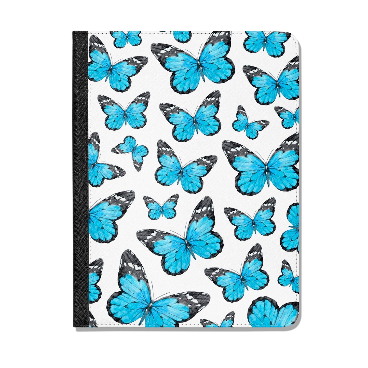 Blue Butterfly Apple iPad Leather Folio Case