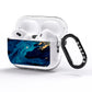Blue Lagoon Marble AirPods Pro Glitter Case Side Image