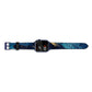 Blue Lagoon Marble Apple Watch Strap Size 38mm Landscape Image Blue Hardware