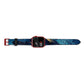 Blue Lagoon Marble Apple Watch Strap Size 38mm Landscape Image Red Hardware