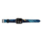 Blue Lagoon Marble Apple Watch Strap Size 38mm Landscape Image Space Grey Hardware