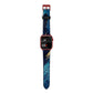 Blue Lagoon Marble Apple Watch Strap Size 38mm with Red Hardware