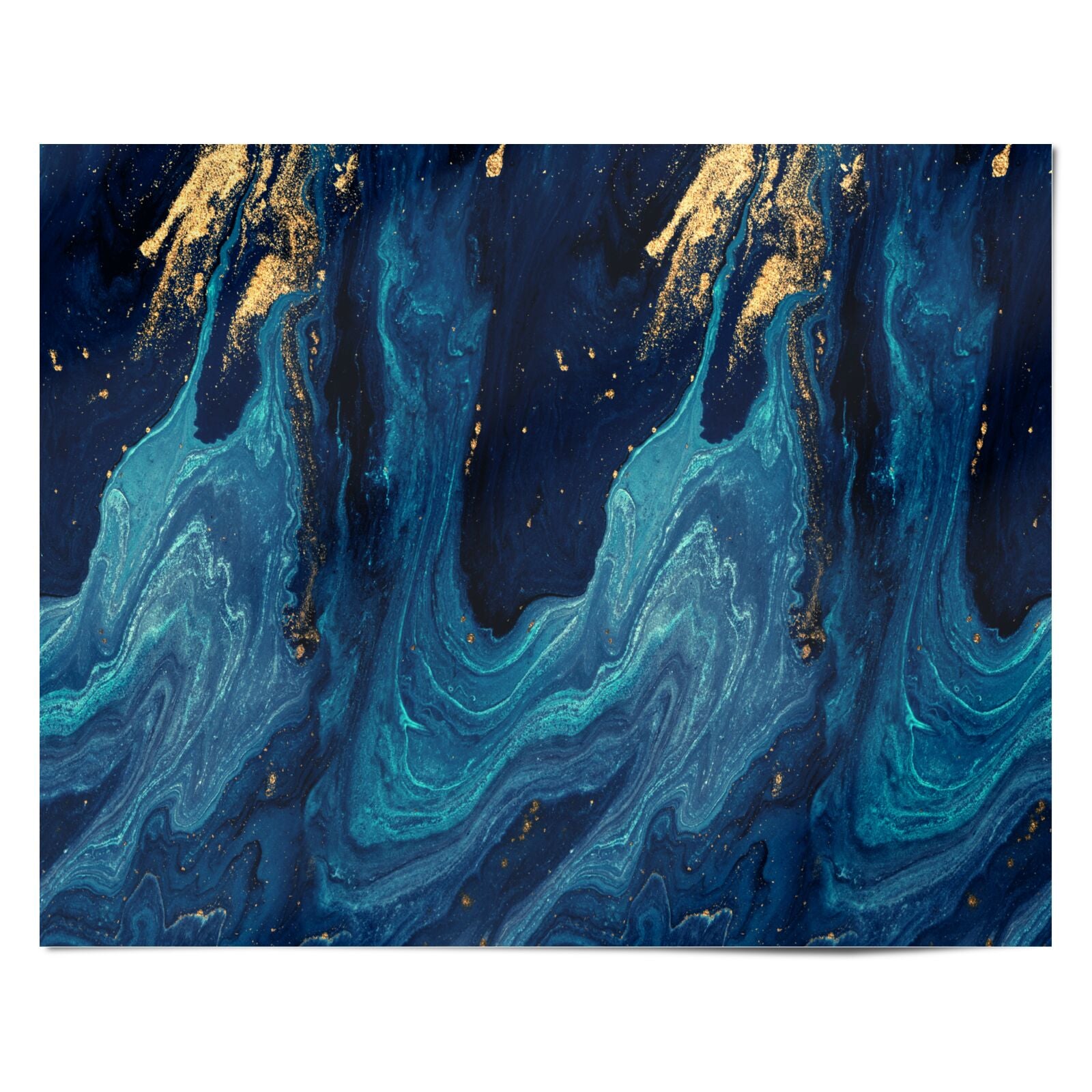 Blue Lagoon Marble Personalised Wrapping Paper Alternative