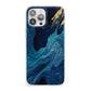 Blue Lagoon Marble iPhone 13 Pro Max Clear Bumper Case