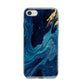 Blue Lagoon Marble iPhone 8 Bumper Case on Silver iPhone