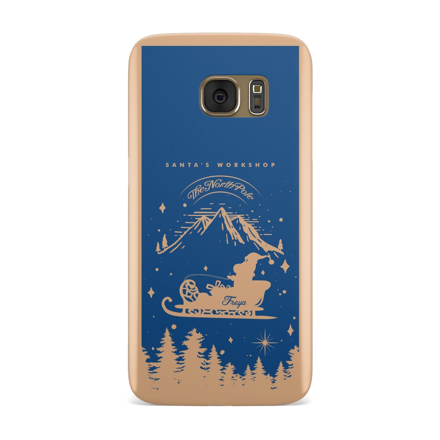 Blue Santas Sleigh Personalised Samsung Galaxy Case