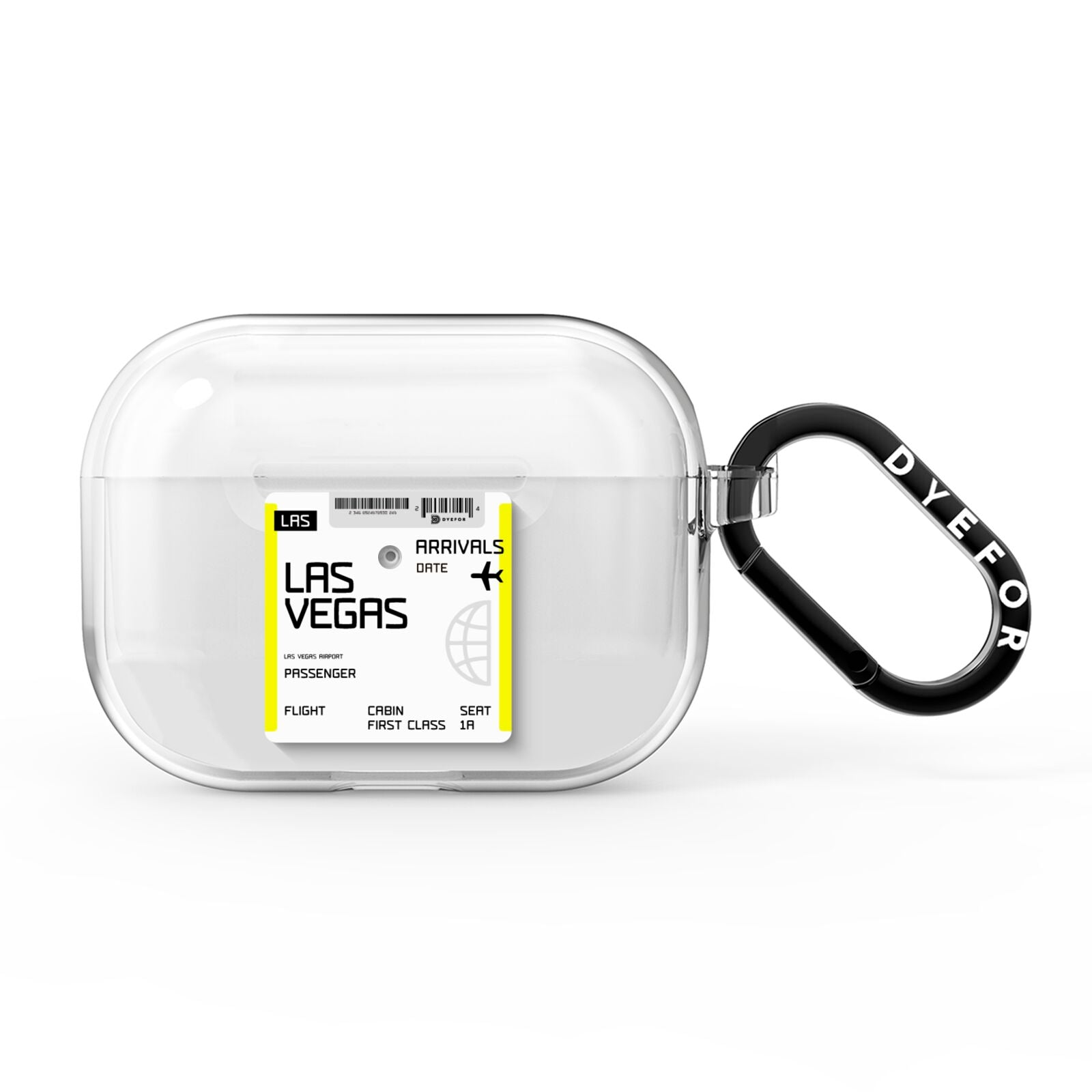 Boarding Pass AirPods Pro Clear Case