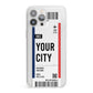 Boarding Pass Ticket iPhone 13 Pro Max Clear Bumper Case