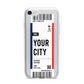 Boarding Pass Ticket iPhone 7 Bumper Case on Silver iPhone