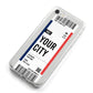 Boarding Pass Ticket iPhone 8 Bumper Case on Silver iPhone Alternative Image