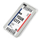 Boarding Pass Ticket iPhone 8 Plus Bumper Case on Silver iPhone Alternative Image